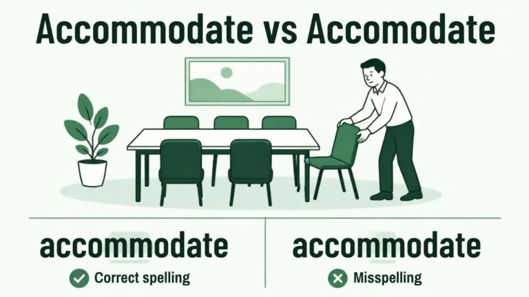 Accommodate vs Accomodate